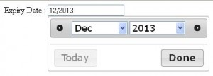 jQuery datepicker show month and year only