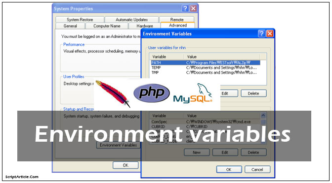 Use of Environment variables