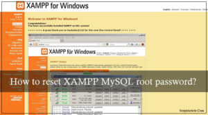 How to change or reset XAMPP MySQL root password?