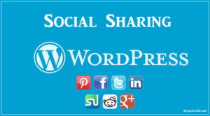 Share your WordPress page URL on social networking website by using a simple function