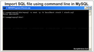 How to import an SQL file using command line in MySQL?